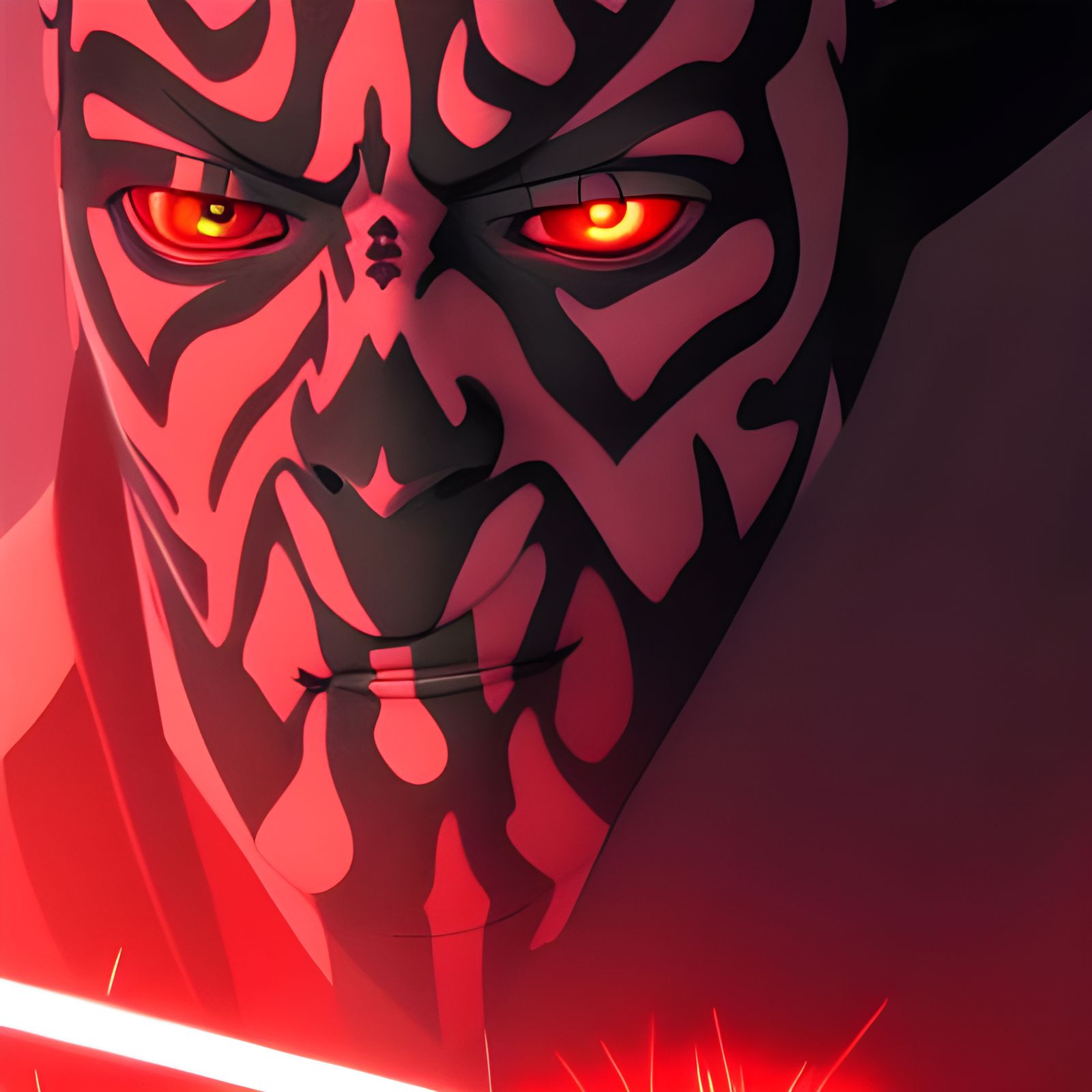 Darth Maul in Studio Ghibli Anime Style