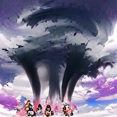 Anime Tornado: A Digital Art Swirl