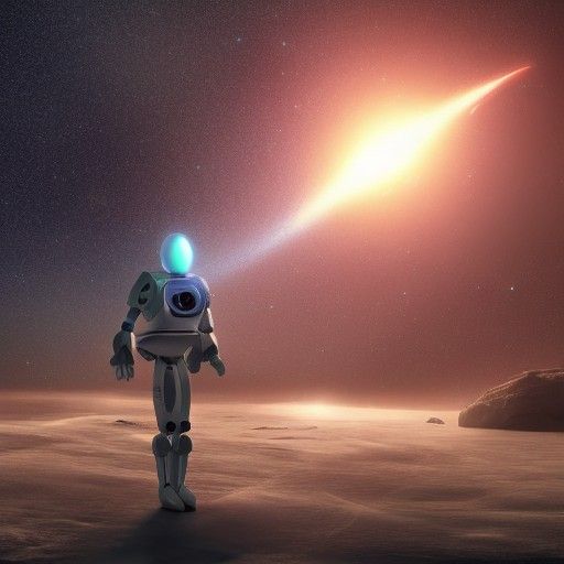 Futuristic Robot Awaits Thermal Death: Sci-Fi Concept Art