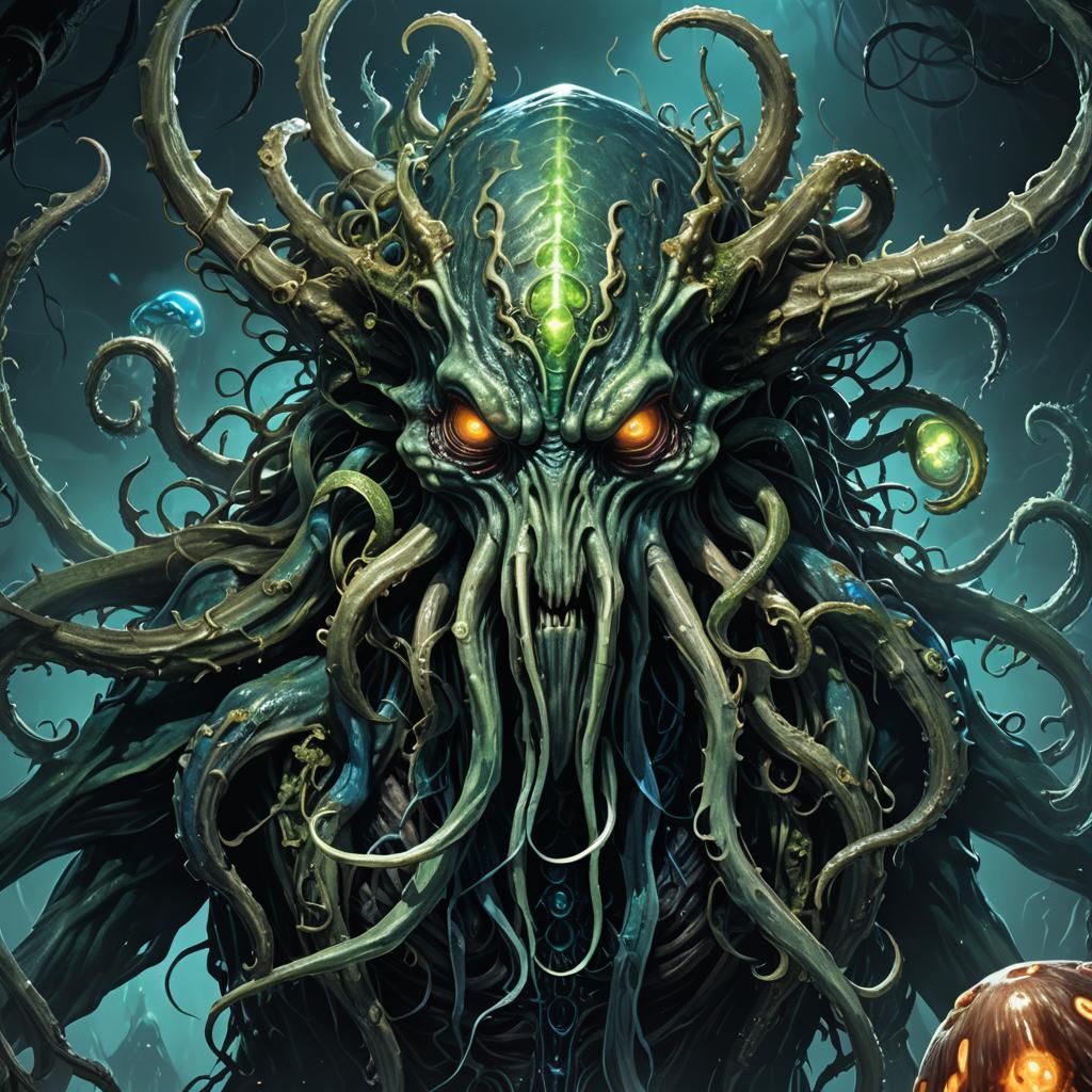 Eldritch Horror Concept Art in Lovecraftian Style