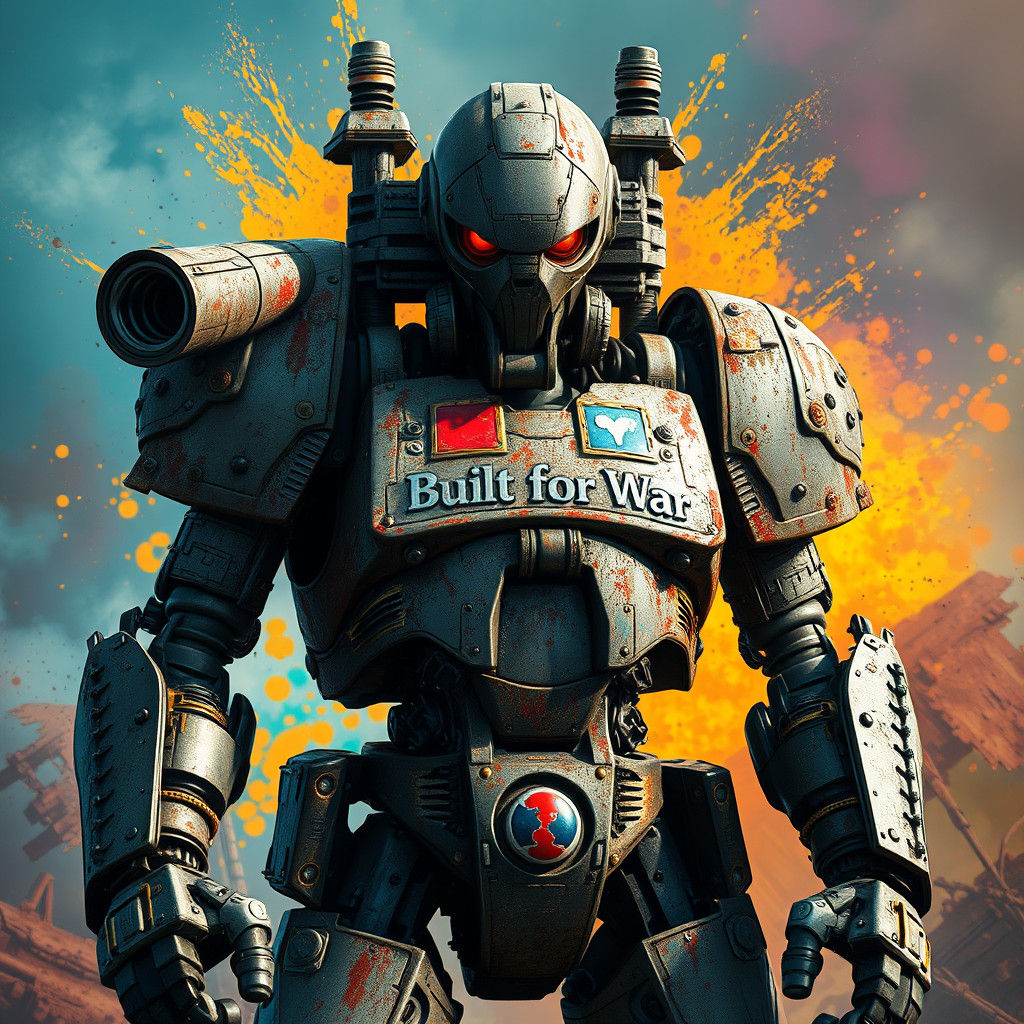 Battle-Hardened Robotic Warrior: Sci-Fi Concept Art