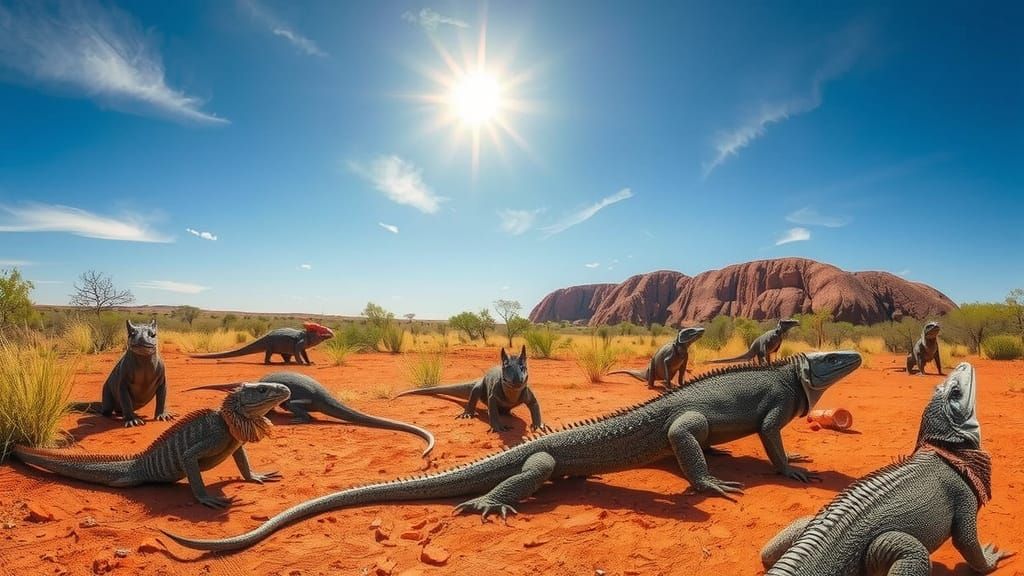Australian Reptiles Thrive in the Arid Outback Landscape