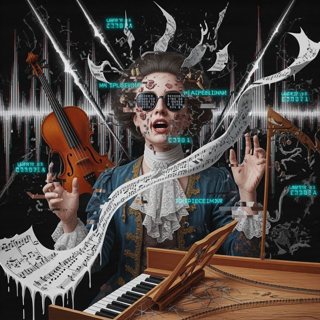 Tormented Composer in Digital Baroque Chaos