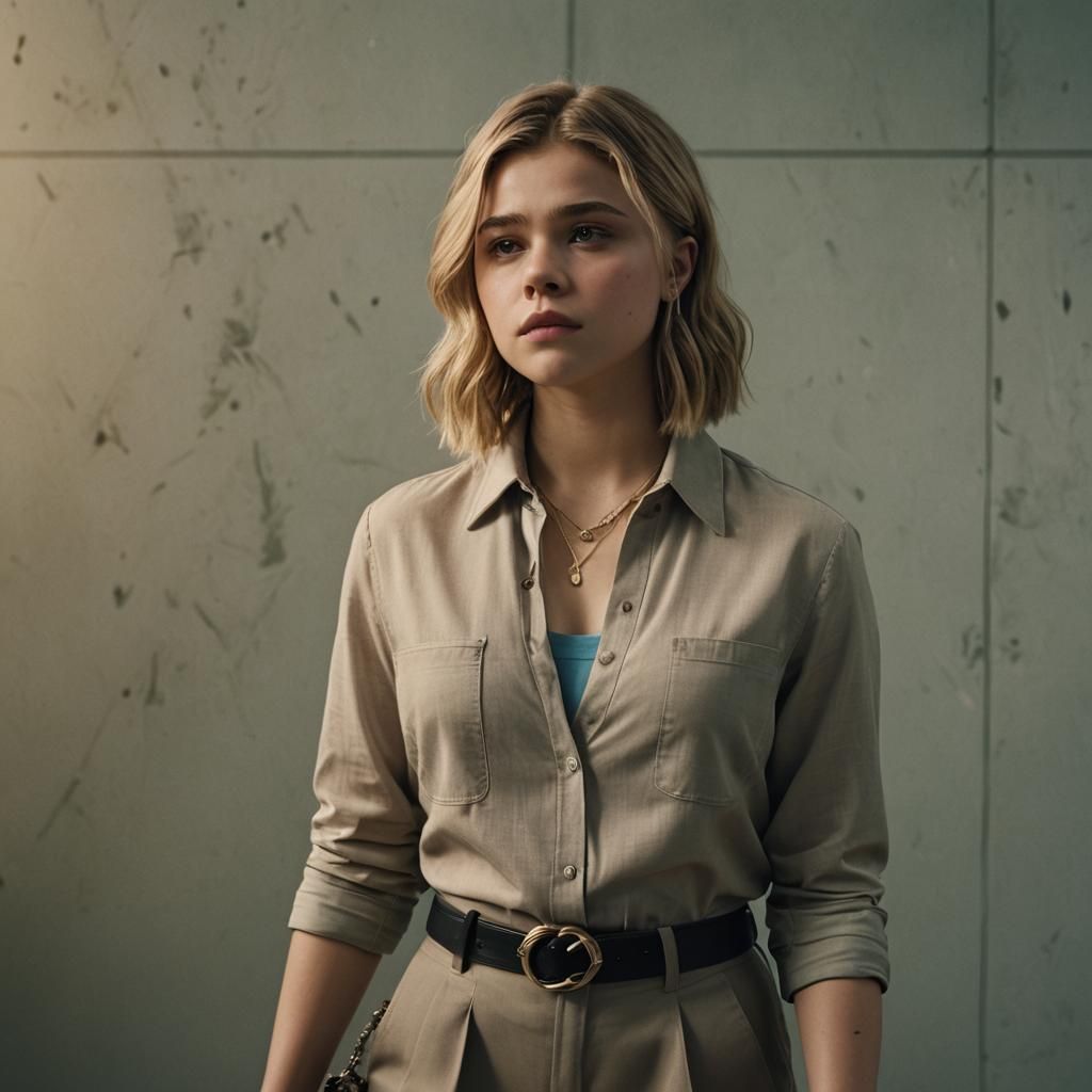 Cinematic Portrait of a Young Woman in City Lights