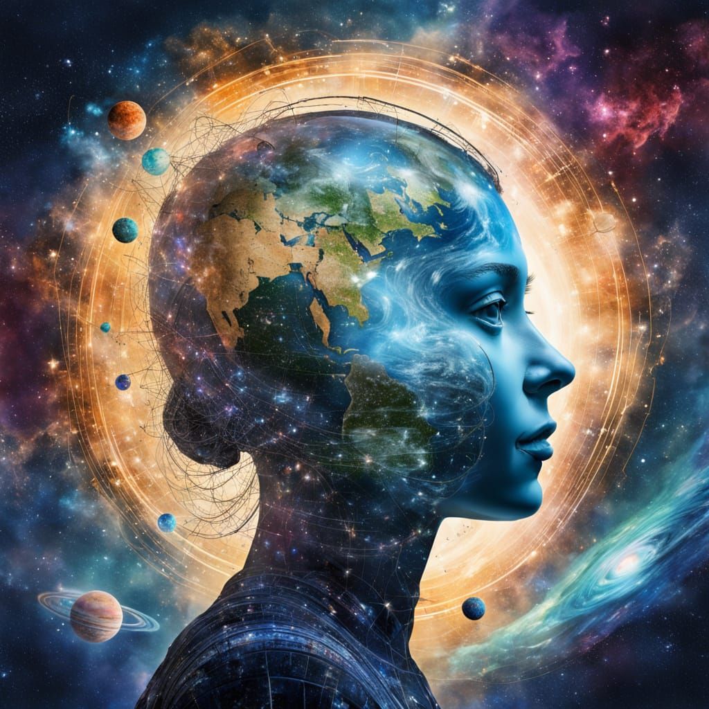 Earth and Galaxies: Holographic Cosmic Double Exposure