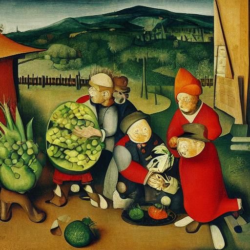 Chibi Fruits as Medieval Recruits: Cubist Renaissance