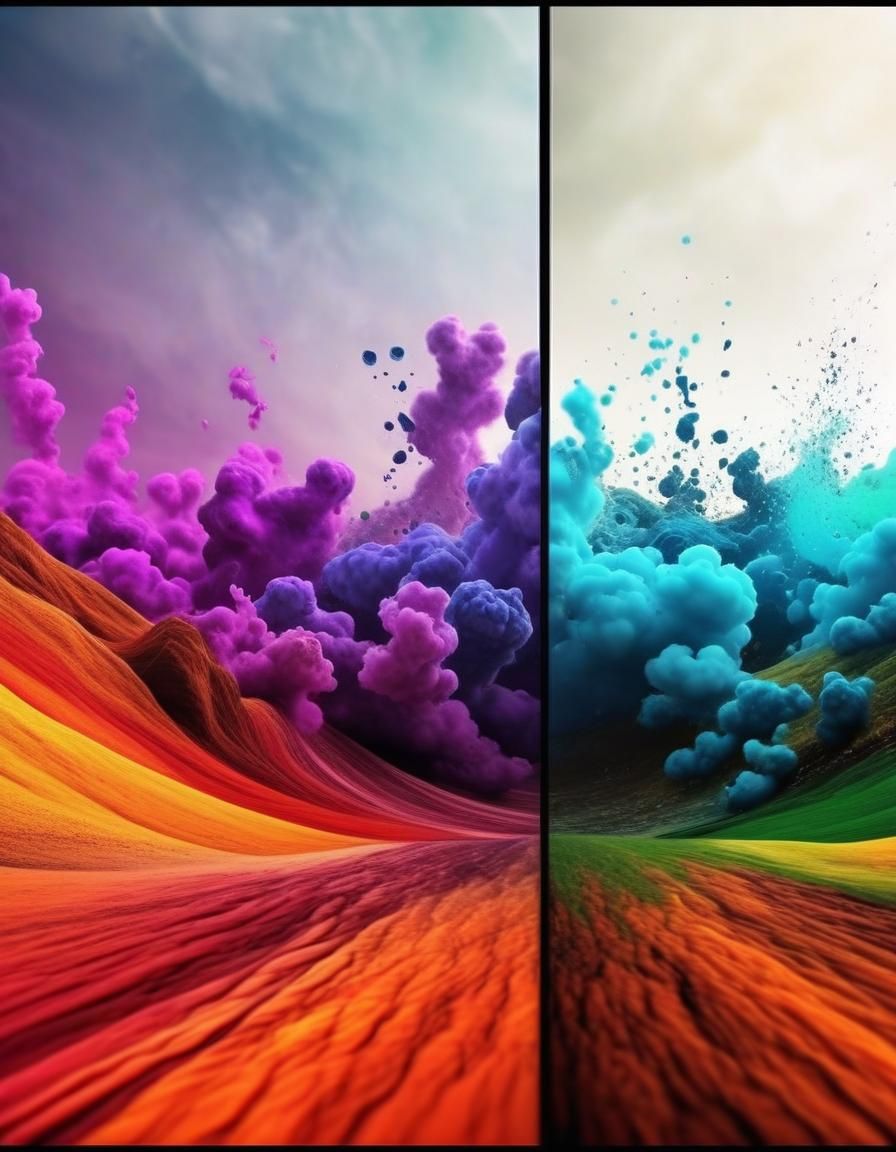 Abstract Duality: Cinematic Composition with Rich Textures