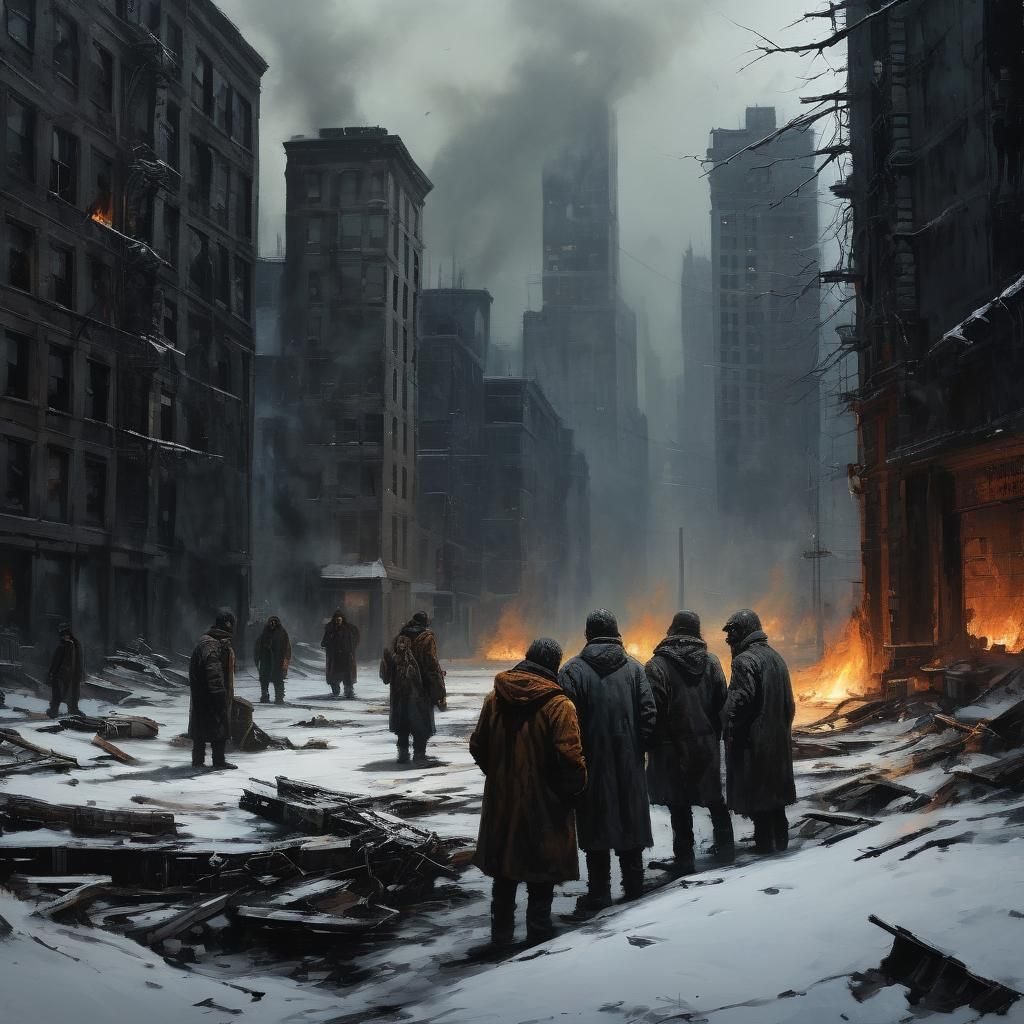 Dark Hope in a Frozen Wasteland Scene