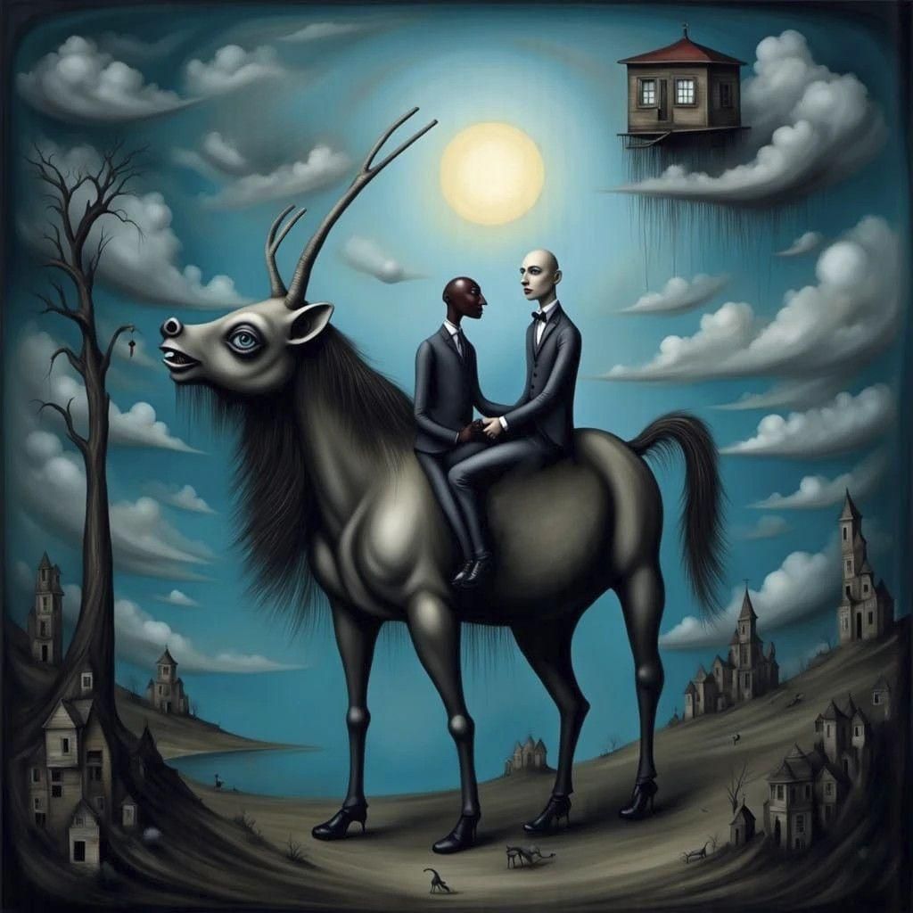 Flux Lora (Two Men On A Stag)