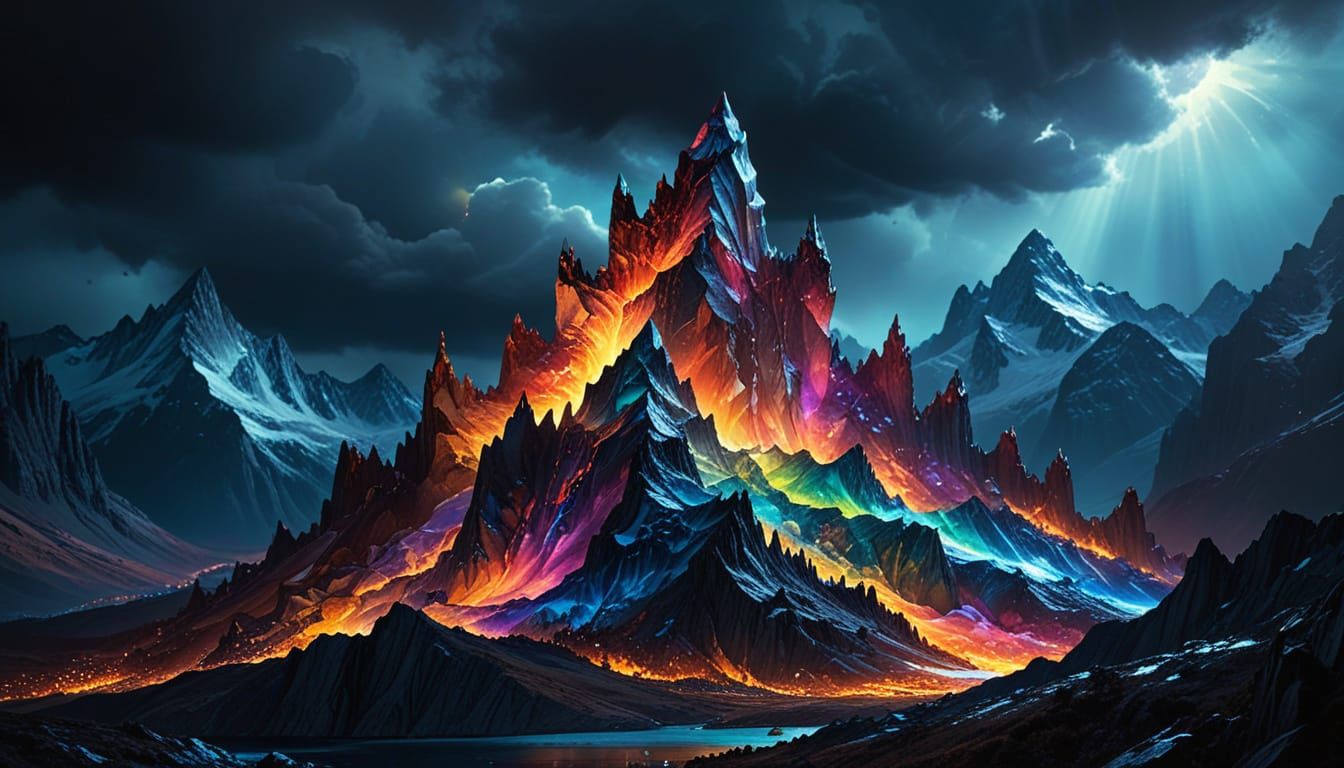 Ethereal Ishka with Glowing Crown in Dramatic Lighting