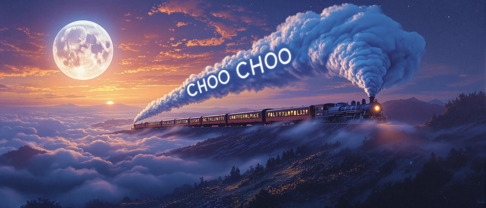 Train in the Sky with Steam Message
