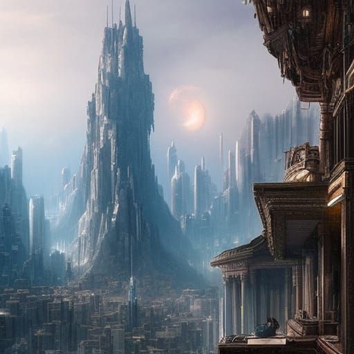 Epic Cyberpunk Cityscape: Digital Matte Painting