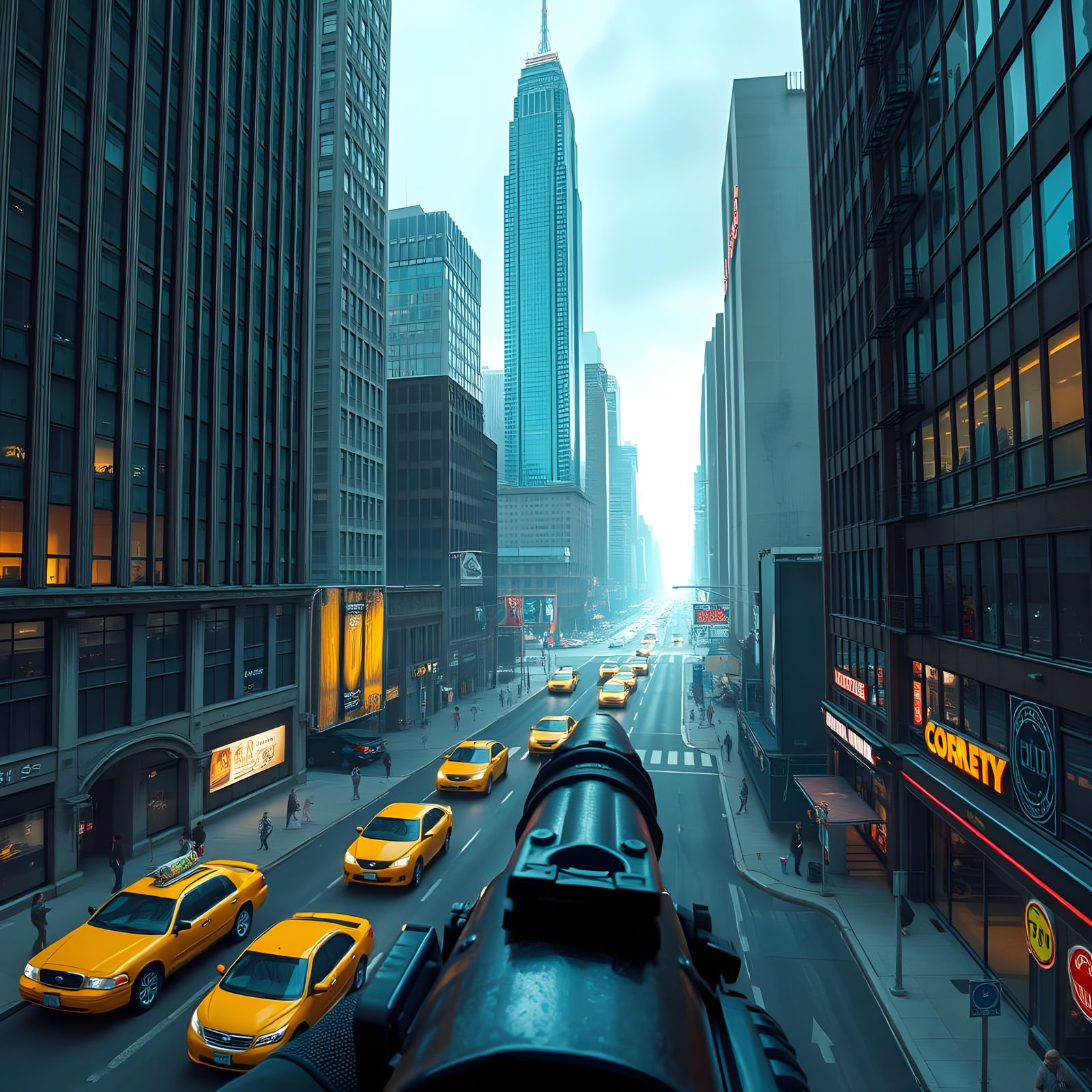 Sniper's View of New York City From Above