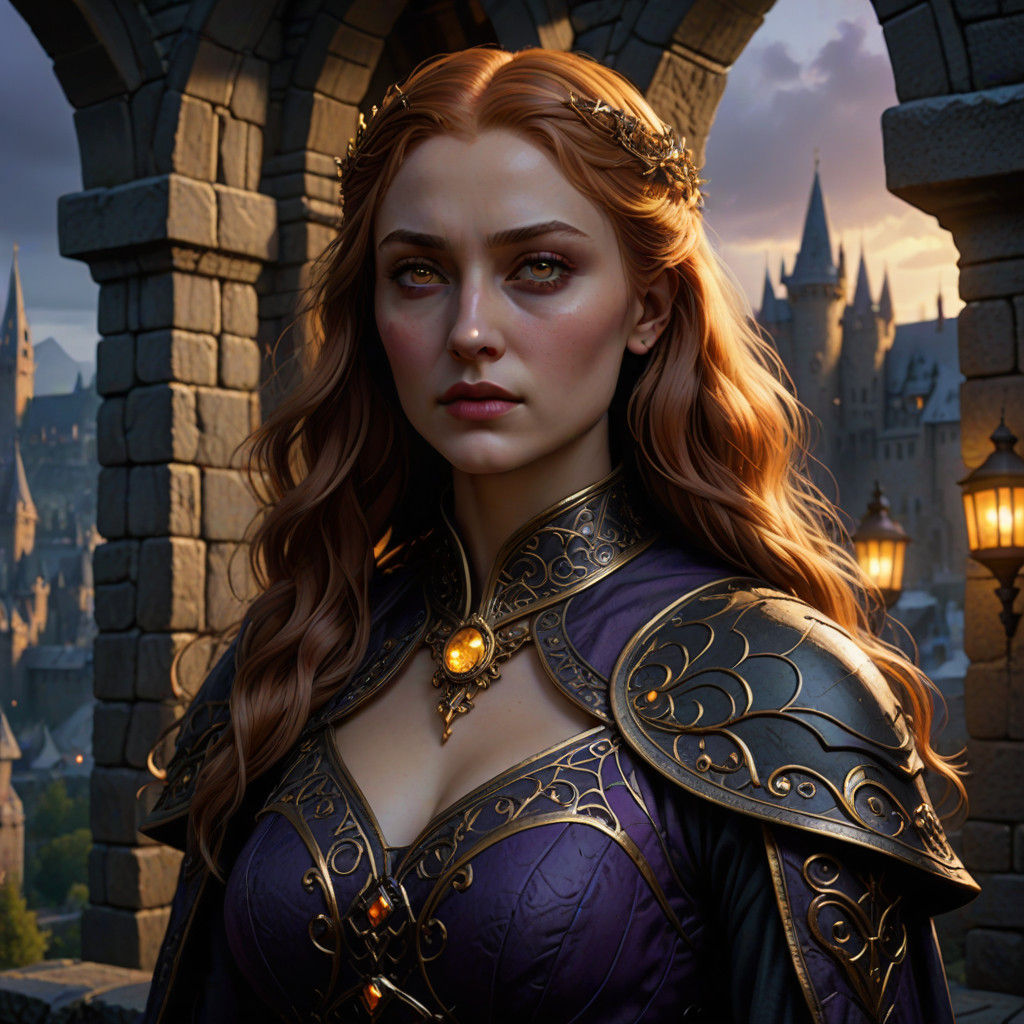 Vampire Queen of Winterfell in Dark Fantasy Portraiture