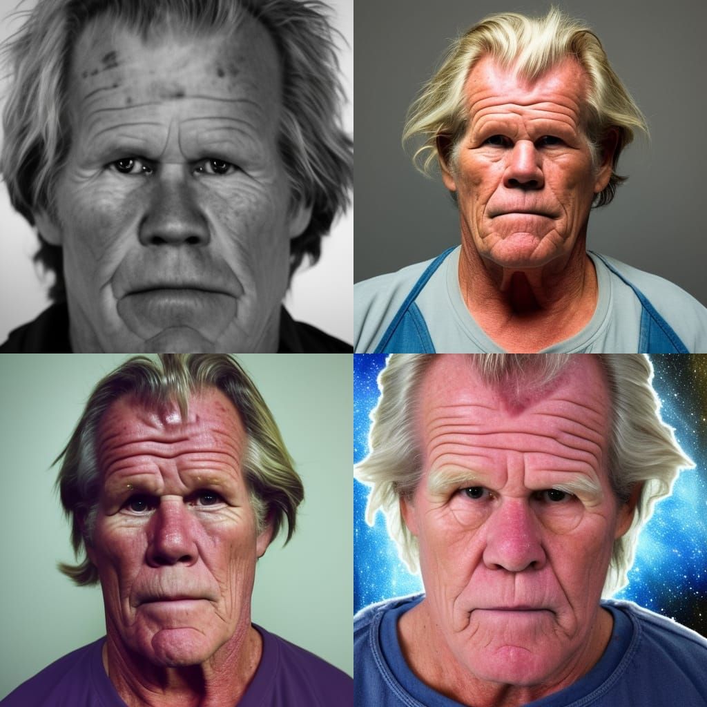 Mugshot in Space with Bokeh Lighting