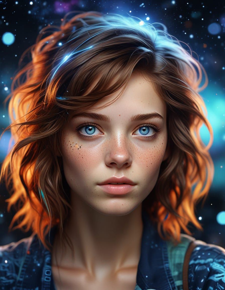 Dreamlike Portrait of a Woman in Surreal Photorealistic Styl...