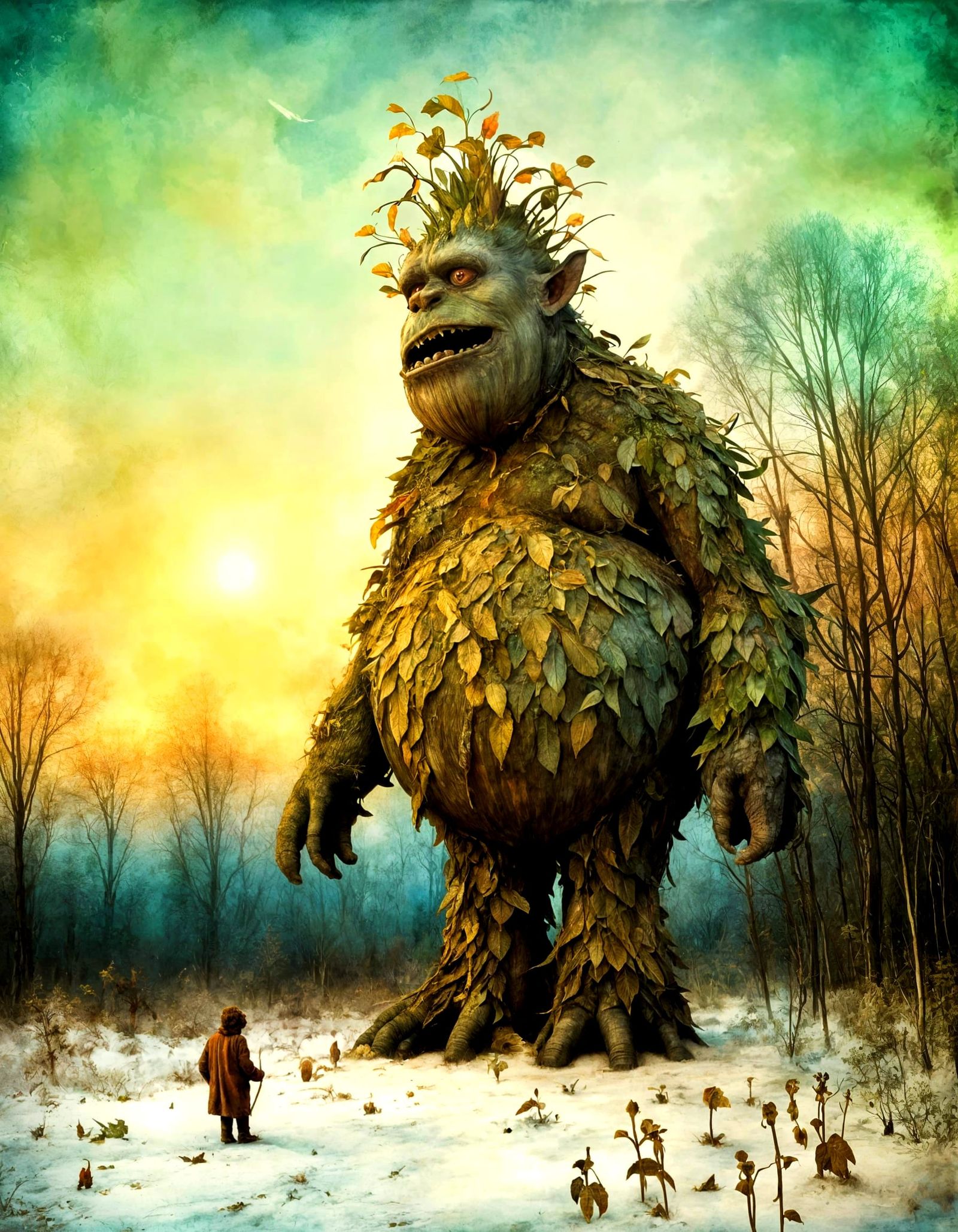 Colossal Botanical Giant in Magical Forest