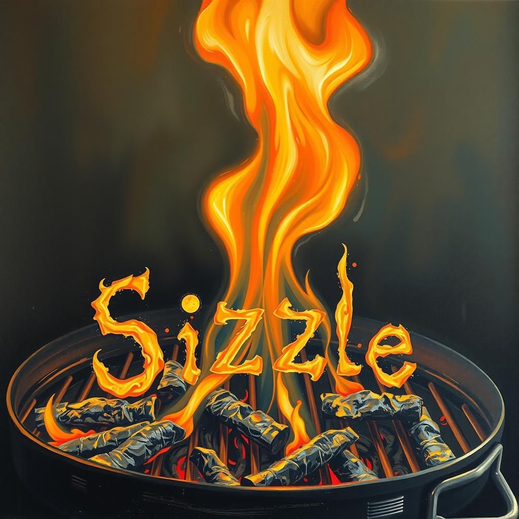 Surreal "Sizzle" Flames Rise from Grill