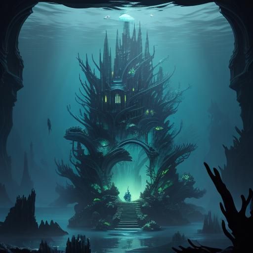 Mysterious Aquarium Chamber in Fantasy Style