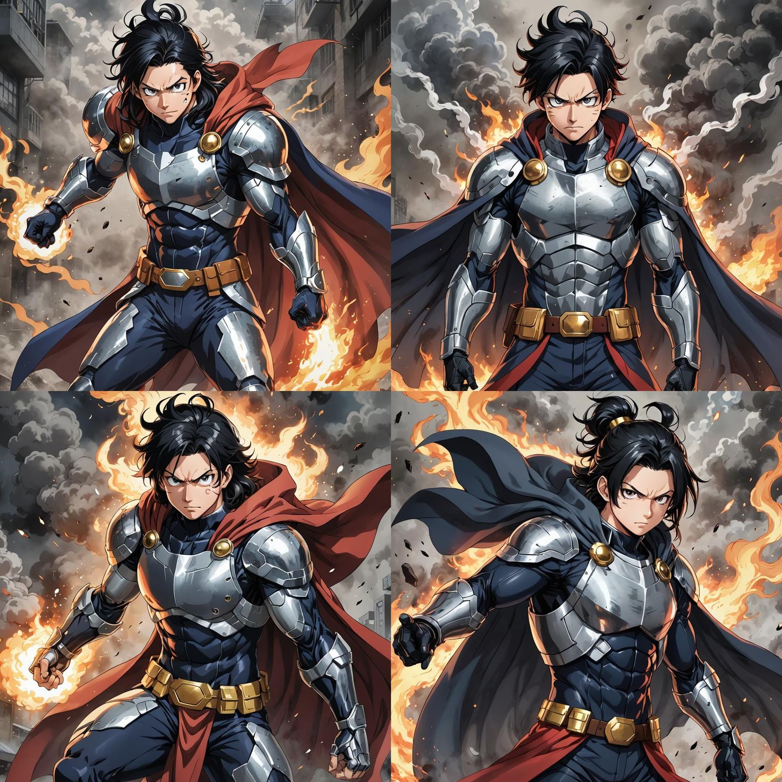 Smoke Superhero in My Hero Academia Style