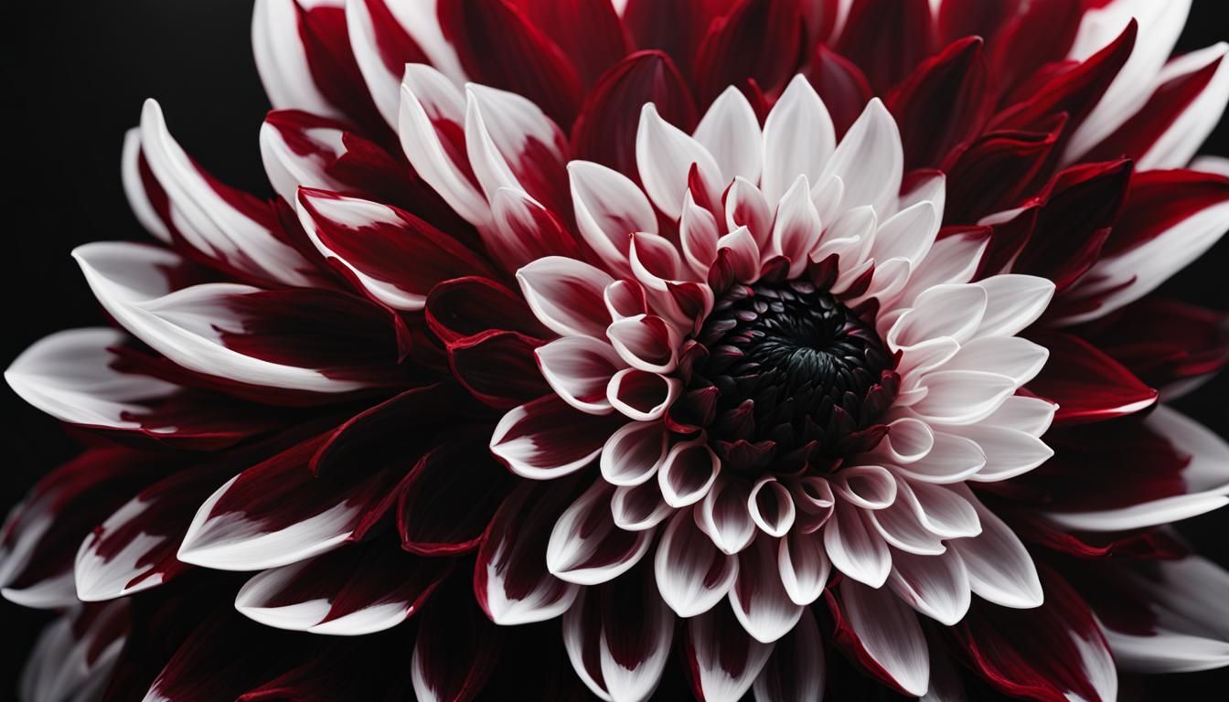 Hyperrealistic Crystal Dahlia Blossom Splash Art