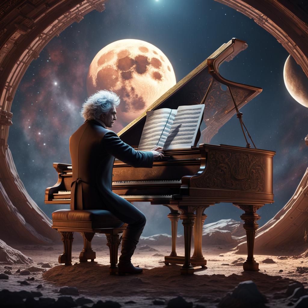 Beethoven's Lunar Concert for Alien Orchestra