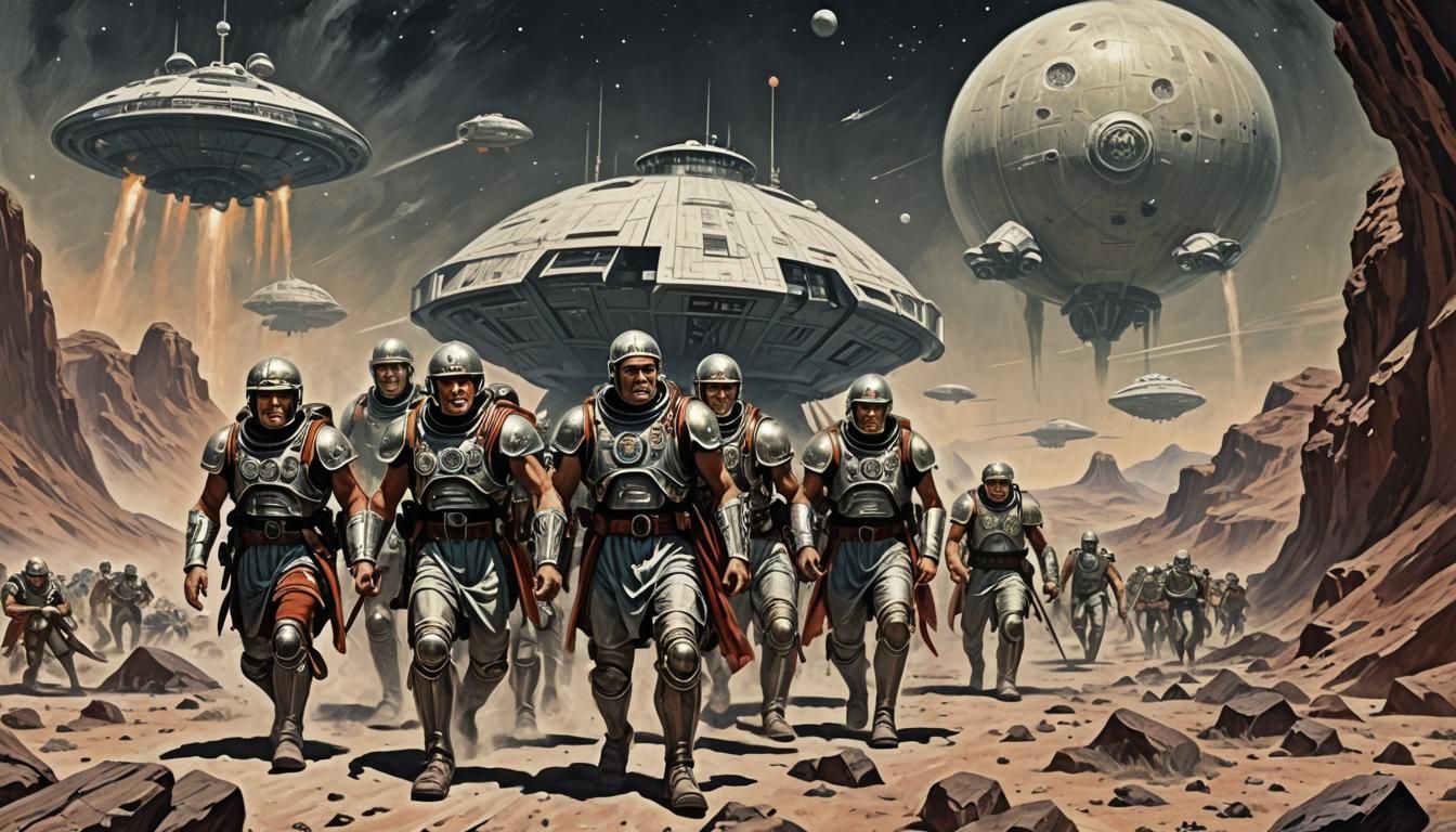 Roman Legionnaires Arrive on Alien Planet in Sci-Fi Art