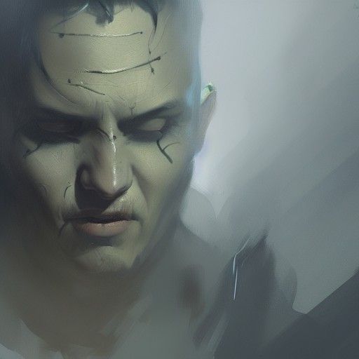 Sinister Depression Concept Art in Detailed Painting Style