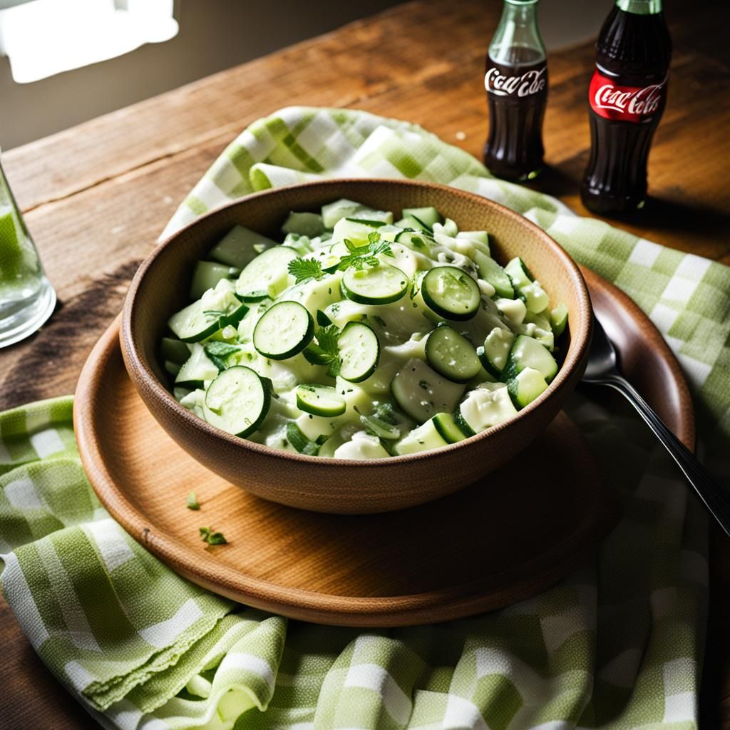 Creamy Cucumber Salad with Coca-Cola