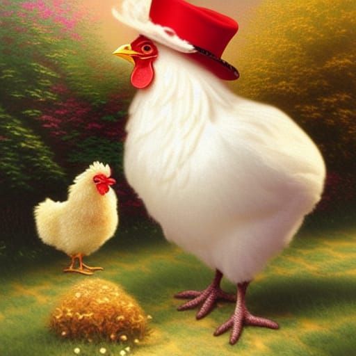 Fluffy Chicken Gentleman Feast in Ethereal Style