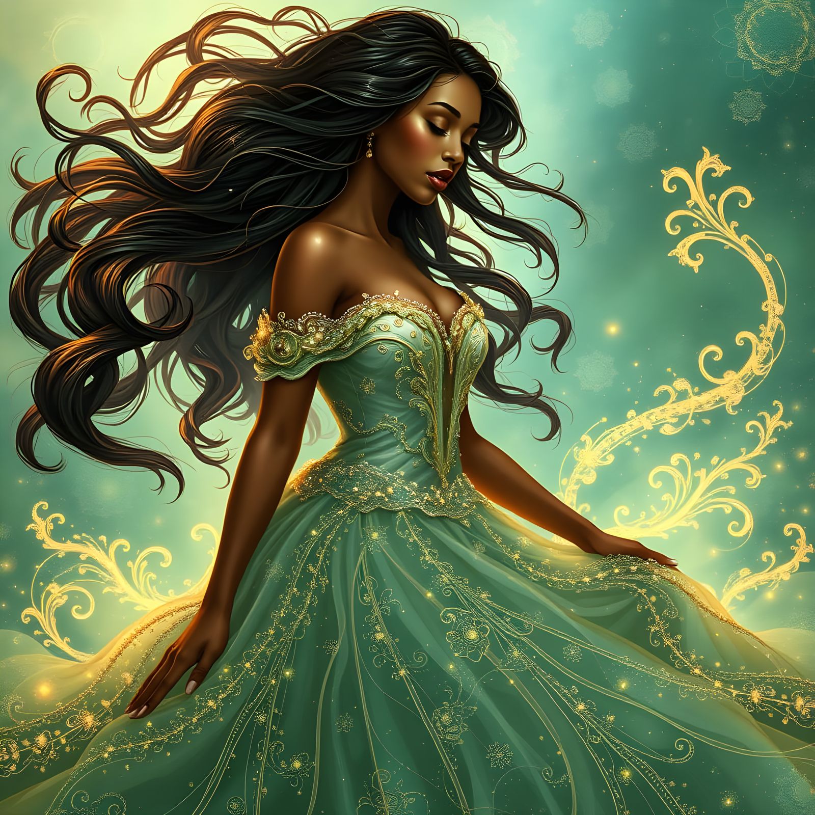 Ethereal Beauty in Shimmering Hues