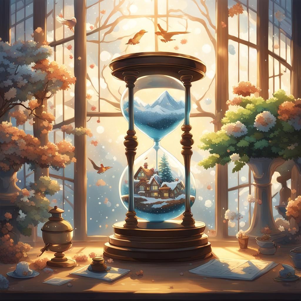Hourglass with Seasons, Studio Ghibli Anime