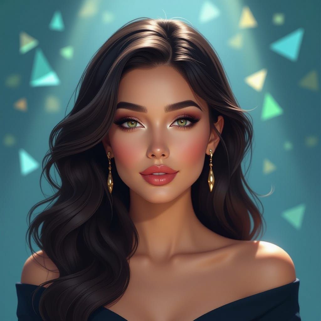 Majestic Woman with Mysterious Eyes in Dramatic CG Art