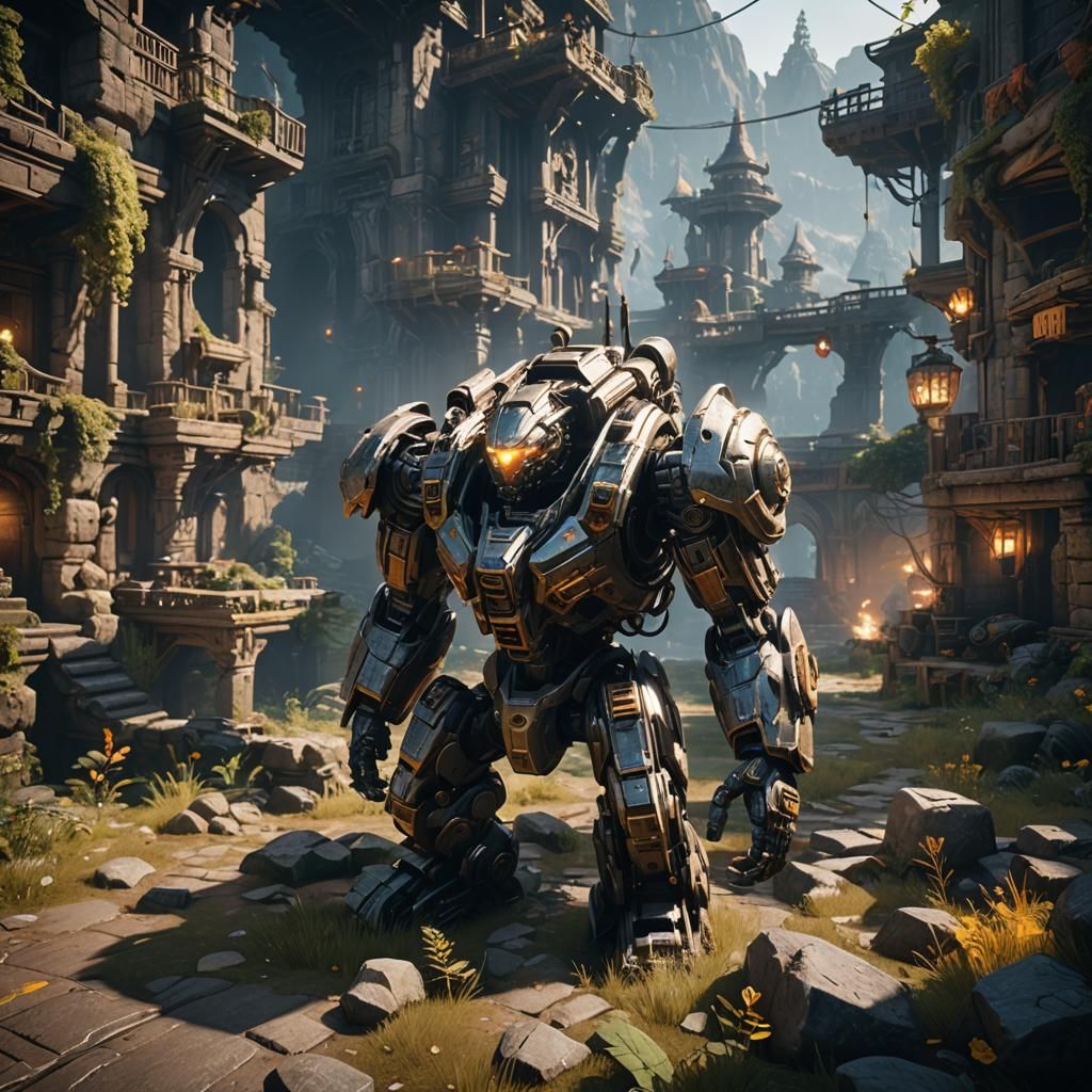 Epic 3D Videogame Scene in 8K Resolution