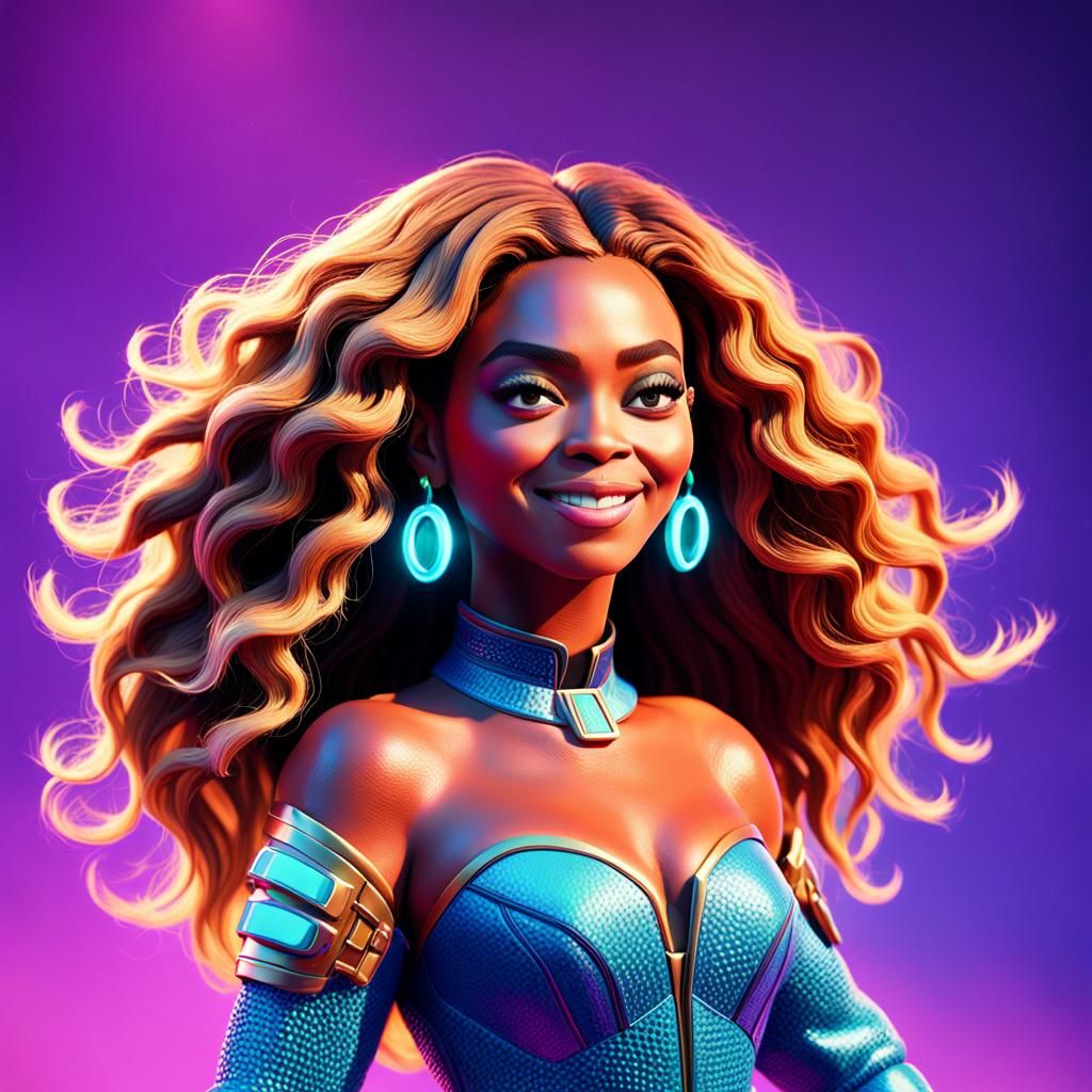 Beyoncé as Pixar-Style 3D Digital Art