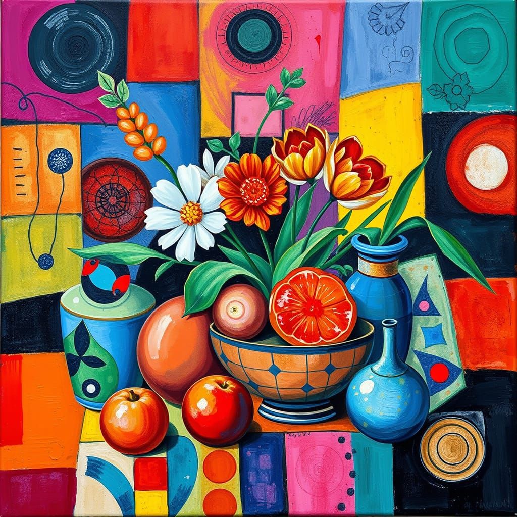 Still Life in the Style of Joan Miro