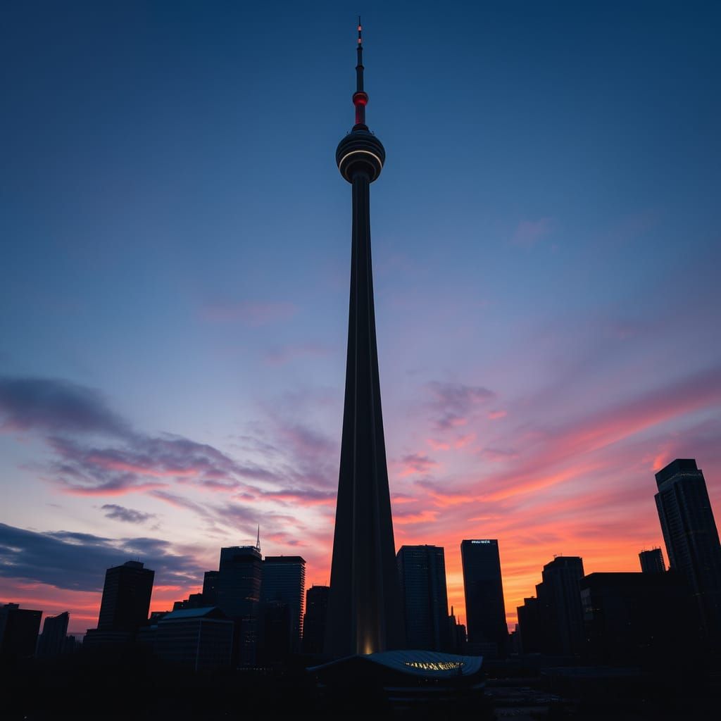 Abandoned CN Tower Sunset