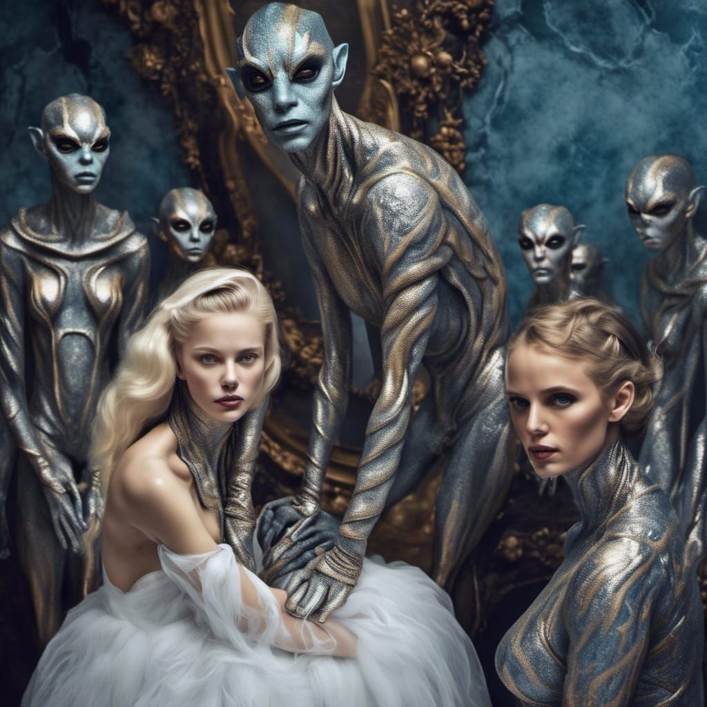 Art History Characters Party with Aliens