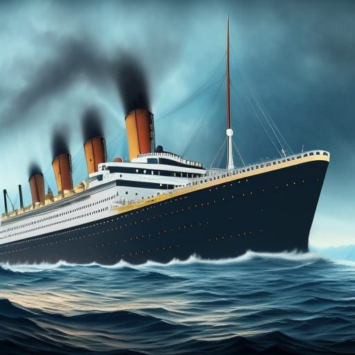 Titanic Sinking: Detailed Matte Painting