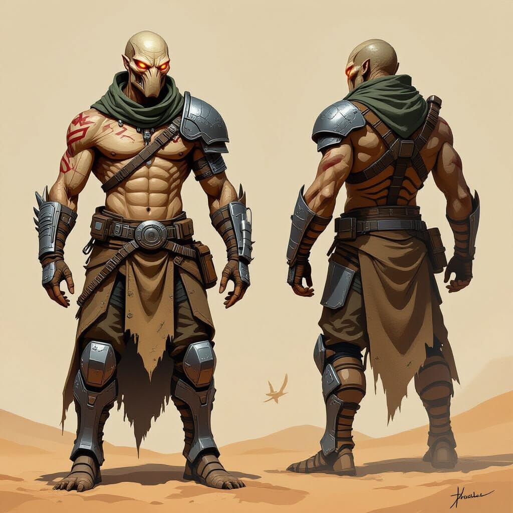 Alien Desert Raider Biker Concept Art