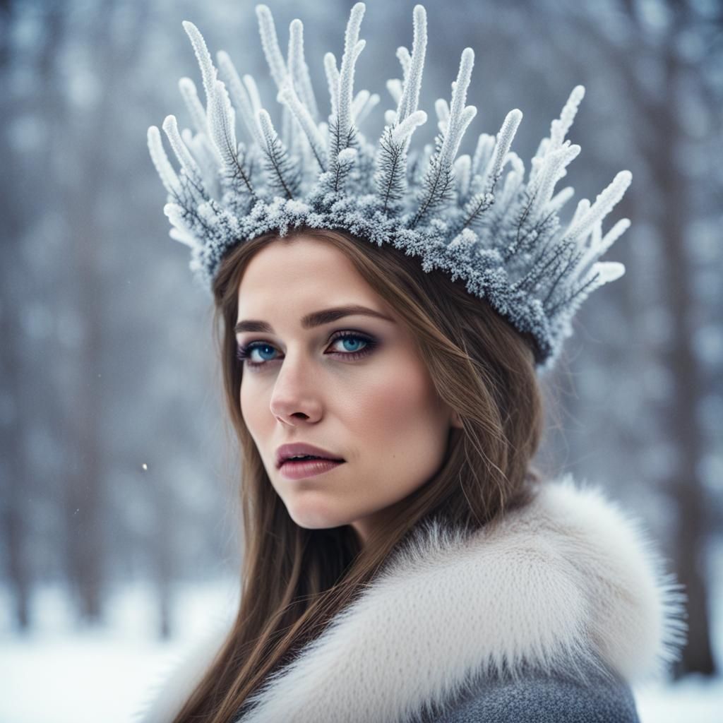 Majestic Winter Queen Portrait