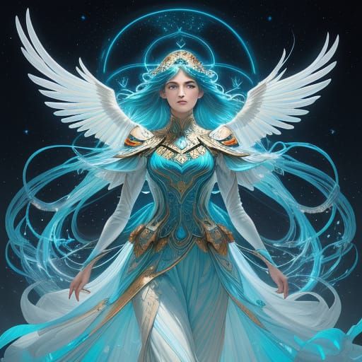 Surreal Cosmic Portraits of White Doves in Starry Space