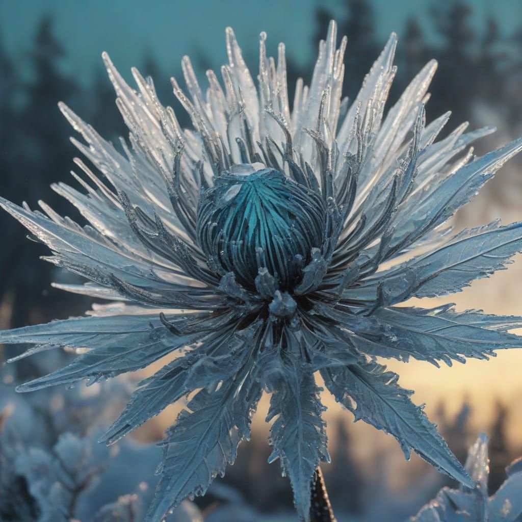 Ethereal Ice Flower Blooms in Crystal Cathedral