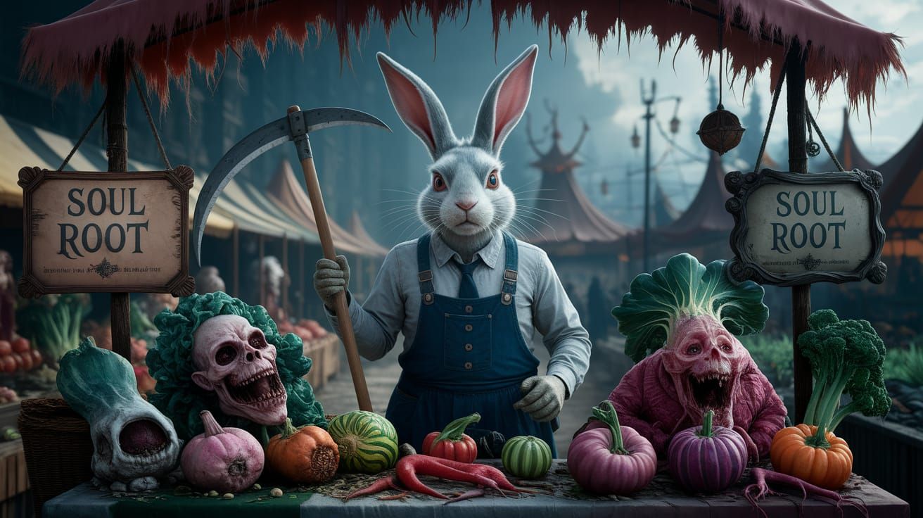 Eerie Rabbit Vendor at Nightmare Harvest Festival