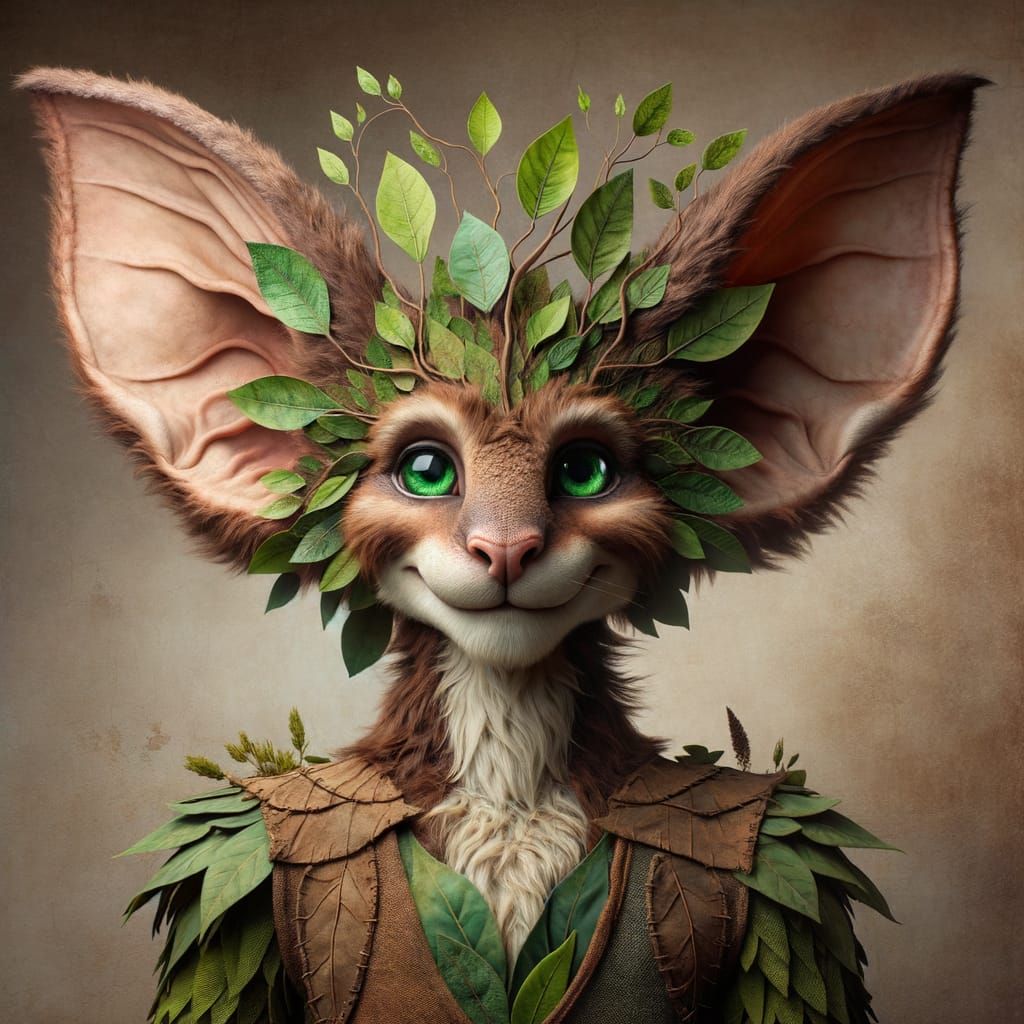 Whimsical Forest Guardian in Verdant Attire