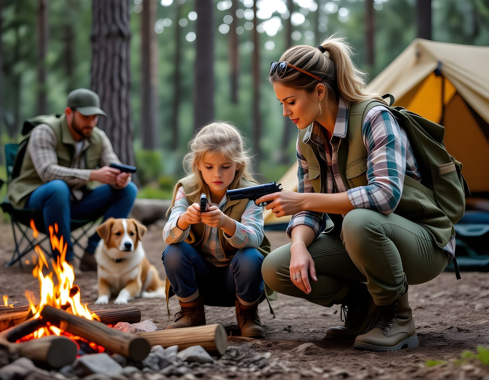 1930s Family Camping Trip: Learning to Shoot