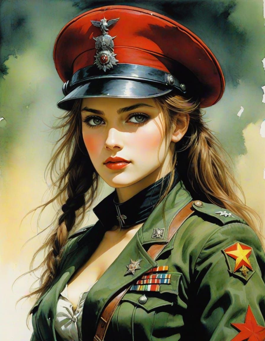 Cyberpunk Female Warrior in Chiaroscuro