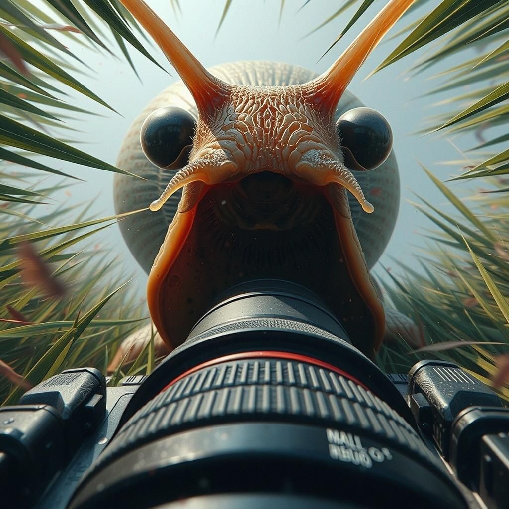 Snail's Eye View: Photorealistic Macro Image