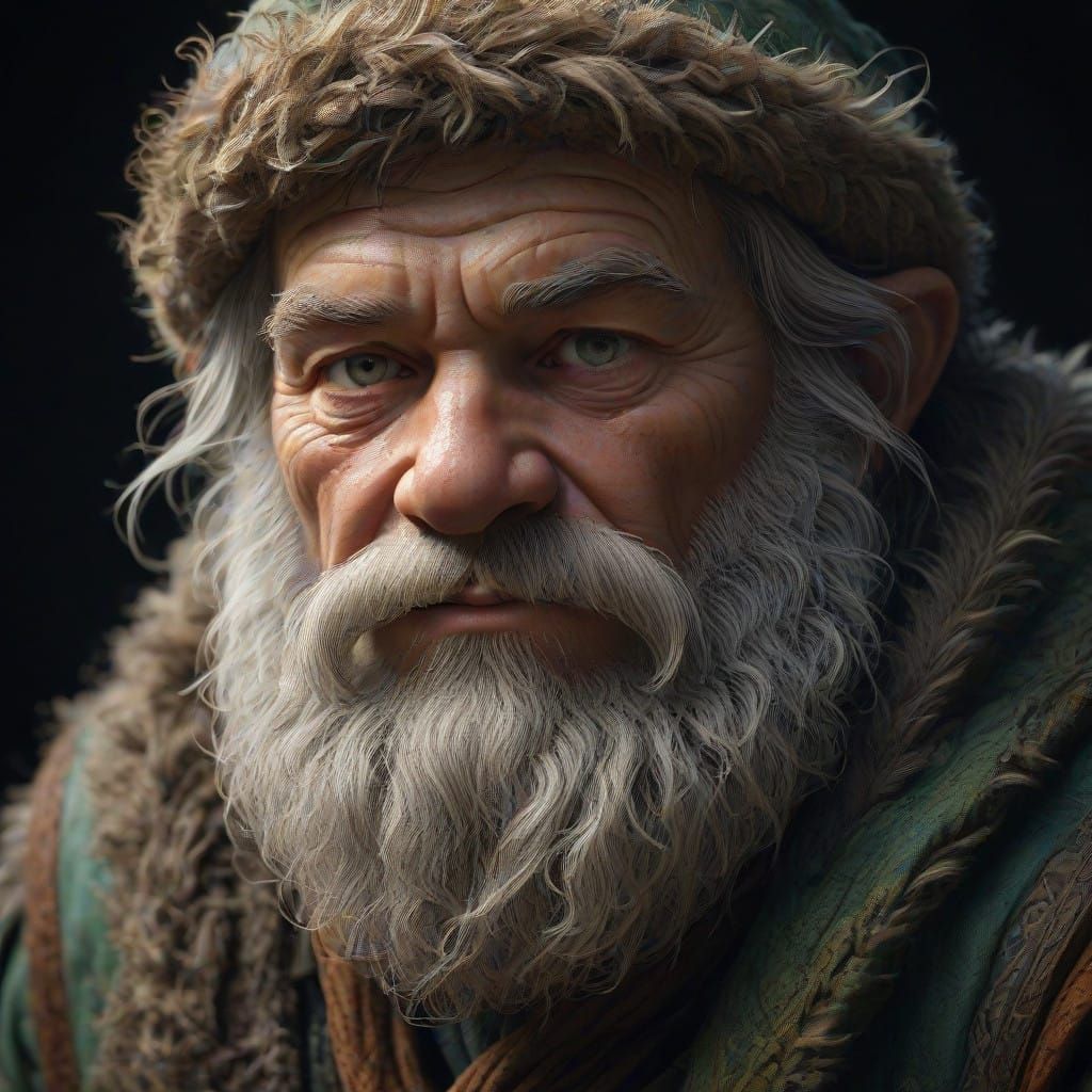 Dwarf Rune Carver in Richly Textured Shadows