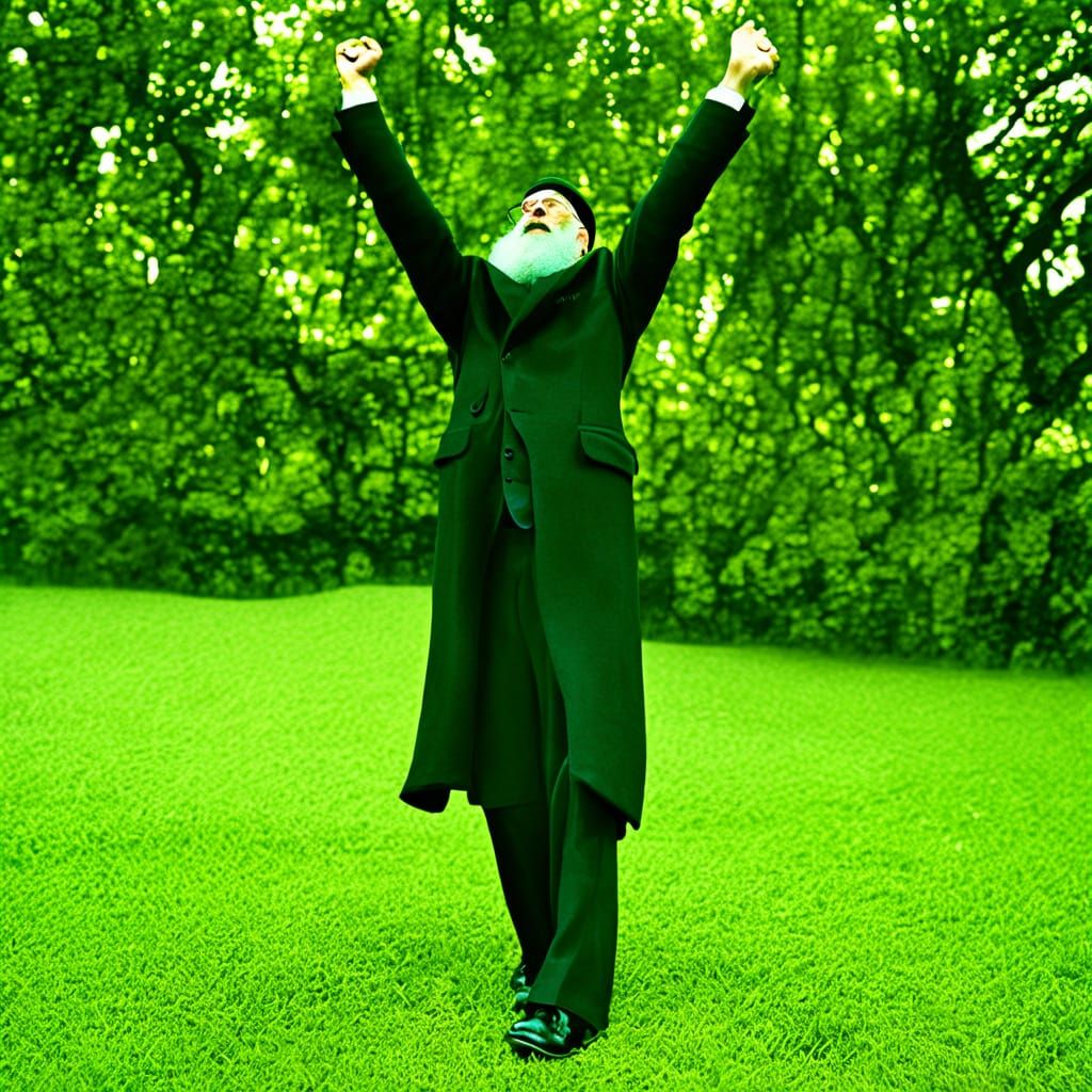 Devout Rabbi in Traditional Attire on Yom Kippur